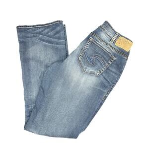 Women's Silver Suki Mid Boot Cut Blue Jeans Size 14